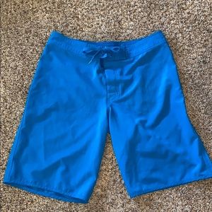 Blue men’s swim shorts